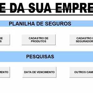 Imagem de capa para o Ebook Planilha de SEGUROS - Excel