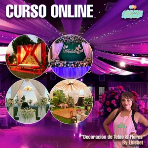 Imagen de portada para Curso online DECORACION DE TELAS &amp; FLORES By Lisbhet v.2