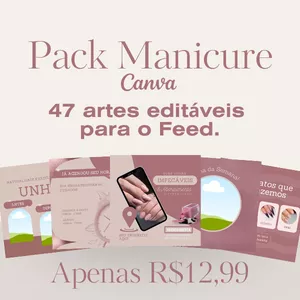 Imagem de capa para o Ebook Pack Artes Editáveis para Manicures / Nail Designer