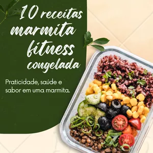Imagem de capa para o Ebook 10 receitas de marmitas fitness