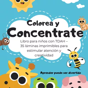 Imagen de portada para Ebook Colorea y Concéntrate: Libro para niños con TDAH