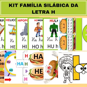 Imagem de capa para o Ebook KIT FAMÍLIA SILÁBICA DA LETRA H