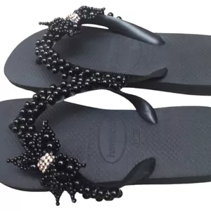 Imagem de capa para o Curso online Chinelos Customizados Com Pérolas Preto
