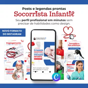 Imagem de capa para o Curso online CANVA PACK SOCORRISTA INFANTIL