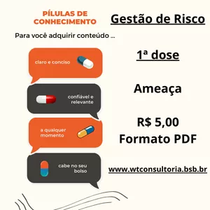 Imagem de capa para o Ebook Pílulas de Conhecimento - Gerenciamento de Risco (1. Ameaça)