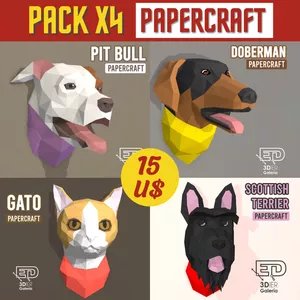 Imagen de portada para Ebook Pack Papercraft Mascotas Perros y Gatos