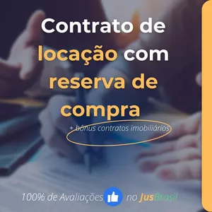 Imagem de capa para o Ebook Contrato de locação com promessa de compra e venda / Contrato de locação - 100% de avaliações +