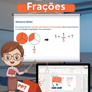 Imagem do curso Slides/PPT para ensinar: Frações