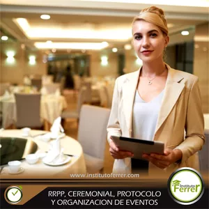 Imagen de portada para Curso online RELACIONES PUBLICAS, CEREMONIAL, PROTOCOLO Y ORGANIZACIÓN DE EVENTOS