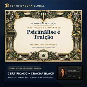 🔥 BOLSA 100% [APLICADA] - [MATRÍCULA] CURSO DE FORMAÇÃO EM PSICANÁLISE E TRAIÇÃO - ACESSO VITALÍCIO - CRACHÁ BLACK + REGISTRO - CASHBACK R$ 25 - BÔNUS APOSTILA EXTRA - CG