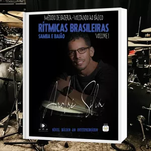 Imagem de capa para o Ebook Método de Bateria Voltando ao Básico Rítmicas Brasileiras (audiobook)