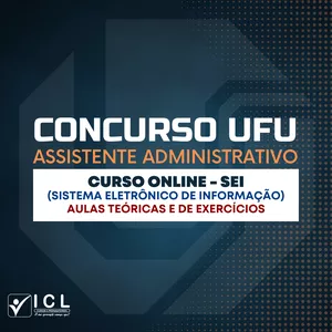 Imagem de capa para o Curso online Curso Online - SEI (Sistema Eletrônico de Informação) - UFU 2023 - Aulas Teóricas e de Exercícios