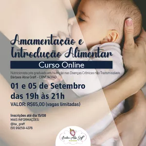Imagem de capa para o Curso online AMAMENTAÇÃO E INTRODUÇÃO ALIMENTAR
