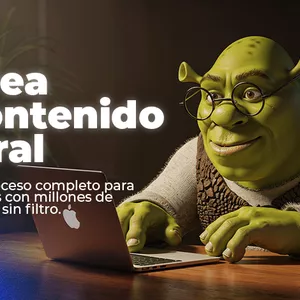 Imagen de portada para Curso online Mi formula para crear el Trailer Viral de Shrek 5 solo con IA