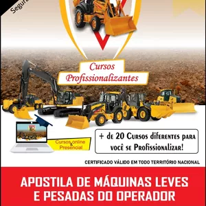Imagem de capa para o Ebook Apostila (Ebook) Completa de Segurança Operacional de Máquinas Pesadas 