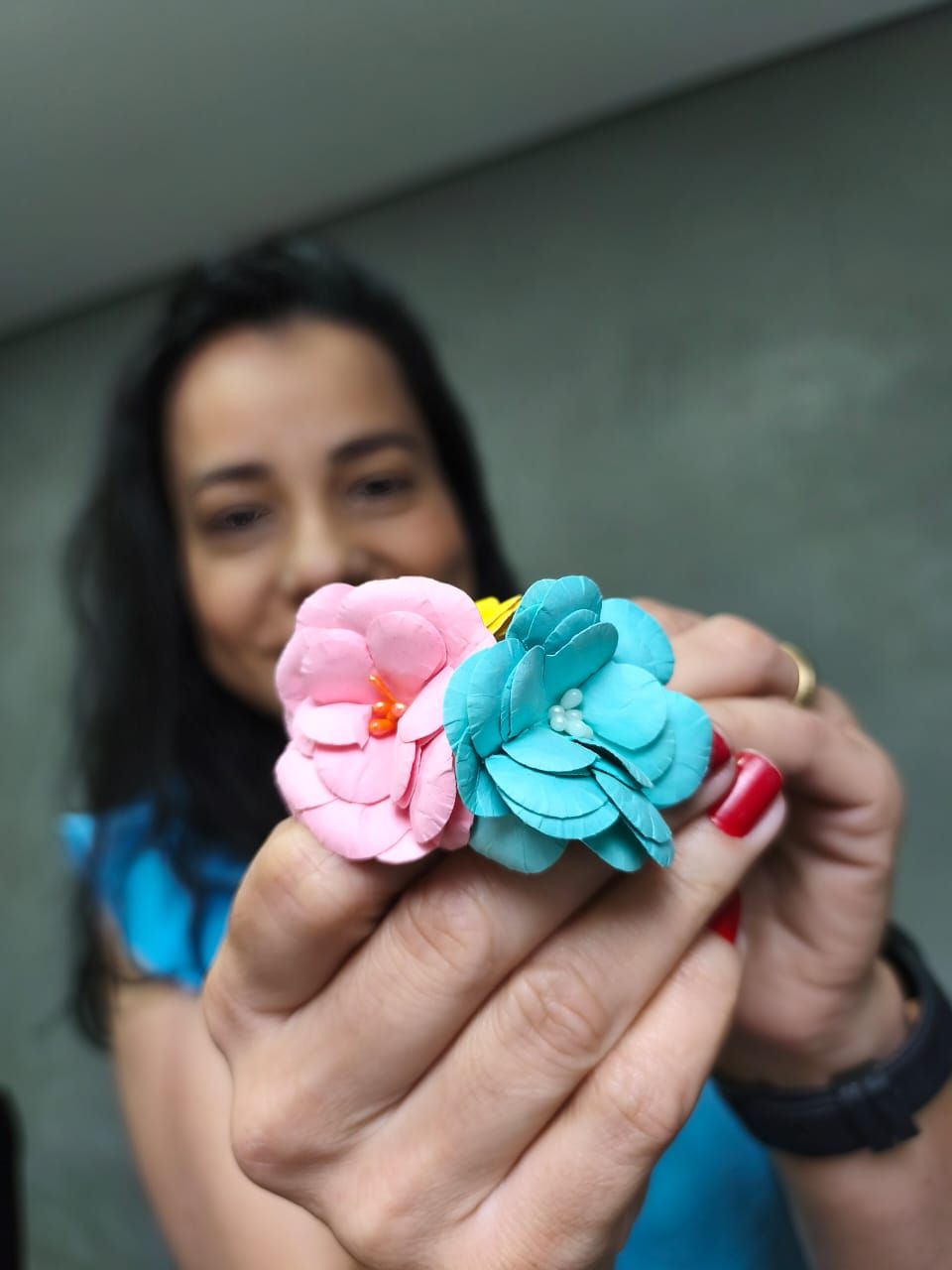 Eu amo flores em papeis