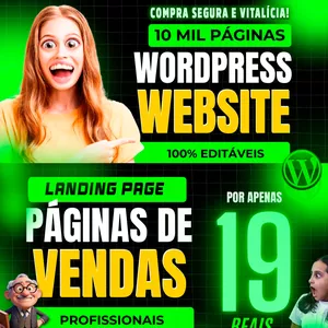Imagem de capa para o Curso online 10 MIL SITES EDITÁVEIS WORDPRESS