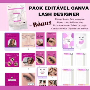 Imagem de capa para o Curso online Pack completo editável para Lash Designer
