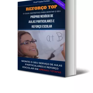 Imagem de capa para o Ebook Reforço Top - Guia Prático para Iniciar seu Negócio de Aulas