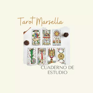 Imagen de portada para Ebook Cuaderno de estudio Tarot Marsella