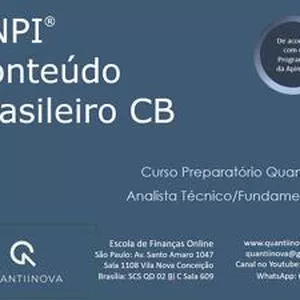 Imagem de capa para o Curso online Curso Preparatório CNPI Conteúdo Brasileiro - Analista Técnico e Fundamentalista