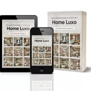 Imagem de capa para o Ebook Guia de Decoração de Luxo para Ambientes Compactos
