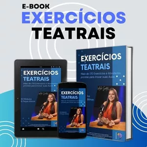 Imagem de capa para o Ebook Exercícios Teatrais - Prof. Aila Santos