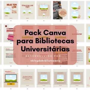 Imagem de capa para o Ebook Pack Canva para Bibliotecas Universitárias