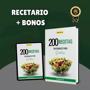 <p>200 RECETAS SALUDABLES PARA DIABETICOS + 2 REGALOS</p>