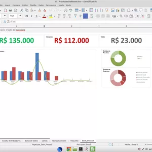 Imagem de capa para o Ebook Planilha Excel com Dashboard de Finanças Pessoais