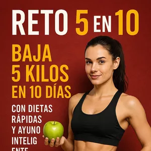 Imagen de portada para Ebook Reto 5 en 10: Baja 5 Kilos en 10 Días con Dietas Rápidas y Ayuno Inteligente