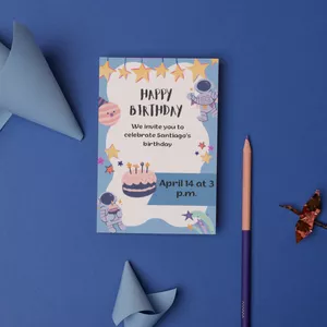 Imagen de portada para Ebook Space-themed children's birthday invitation