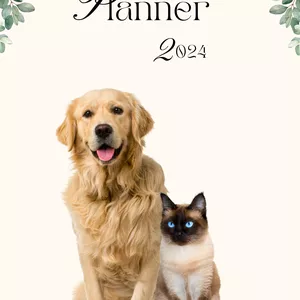 Cover image for Ebook Planner 2024 - The Labrador and the Siamese Cat