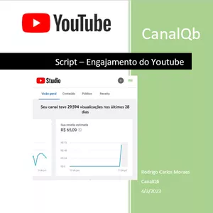 Imagem de capa para o Curso online CanalQb - Script - Engajamento de vídeos do Youtube