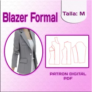 Imagen de portada para Ebook Patrón de costura PDF: Blazer Formal
