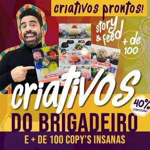 Imagem de capa para o Curso online Criativos do Brigadeiro + Copy's