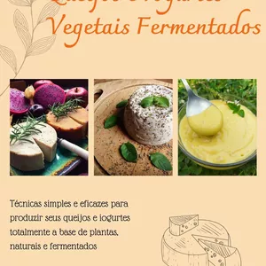 Imagem principal do produto e-Book de Queijos e Iogurtes Vegetais Fermentados
