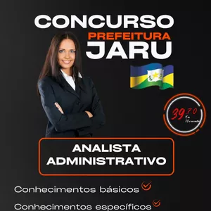 Imagem de capa para o Curso online Analista Administrativo para a Prefeitura de Jaru-RO - Conhecimentos Básicos e Específicos