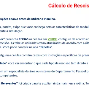 Imagem de capa para o Ebook Planilha rescisão trabalhista