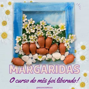 Imagem de capa para o Curso online Mosaico Criativo | Margaridas