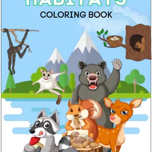 Cover image for Ebook Animal Habitats - Coloring Book