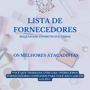 Imagem de capa para o Ebook Lista de Fornecedores ( Maquiagem, Cosméticos e Unhas )