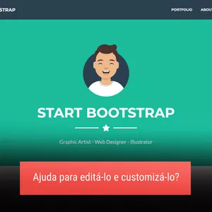 Imagem principal do produto Ajuda para customizar o Template HTML Freelancer da Startbootstrap