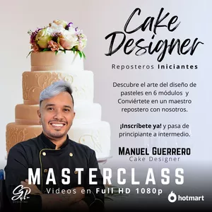 Imagen de portada para Curso online Cake designer / Diseñador de pasteles - resposteros iniciantes
