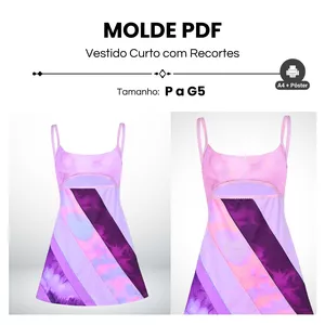Imagem de capa para o Ebook MOLDE VESTIDO RECORTES