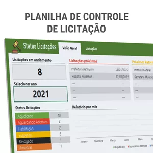 Planilha de Controle de Licitações