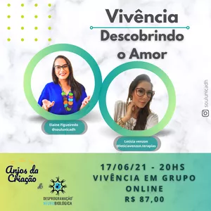 Imagem de capa para o Evento online DESCOBRINDO O AMOR - VIVENCIA EM GRUPO 