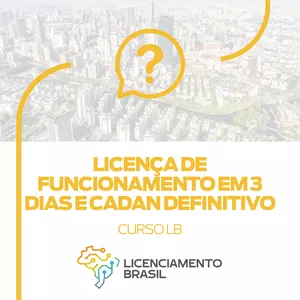 Imagem de capa para o Curso online LB Cursos - Licença de Funcionamento em 3 dias e Cadan definitivo