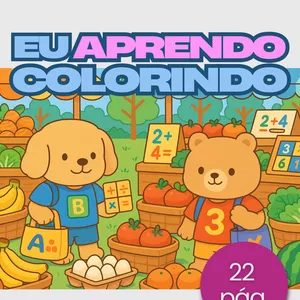 Imagem de capa para o Ebook Aprendendo Colorindo