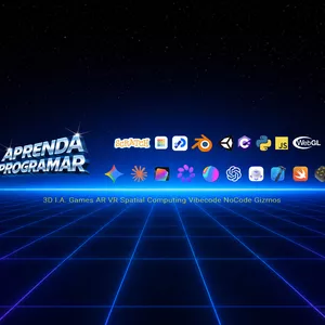 Imagem do curso Aprenda Programar 2027 - Vibecode I.A. e No Code para Experiëncias 3D AR VR e XR | Tito Petri